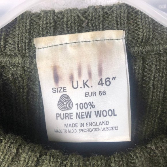 🚫Sold🚫 UK Army Military Wool Sweater Green - Picture 3 of 7